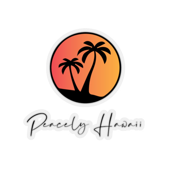 Peacely Hawaii Logo Script Sticker